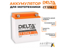 Delta CT 1216.1, 12V 16Ah, 230А YTX16-BS, YB16B-A