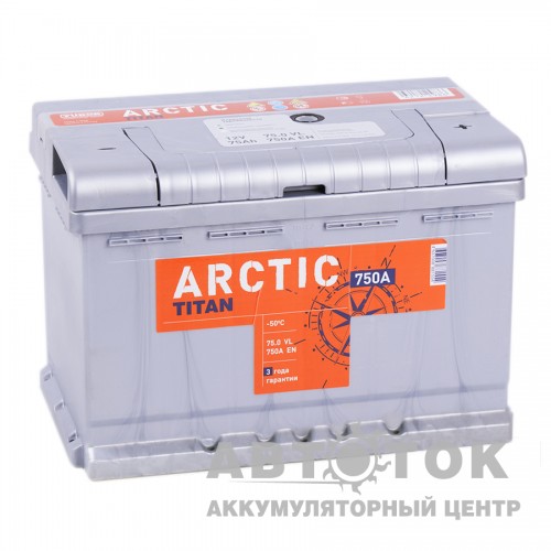 Автомобильный аккумулятор Titan Arctic 75R 750A