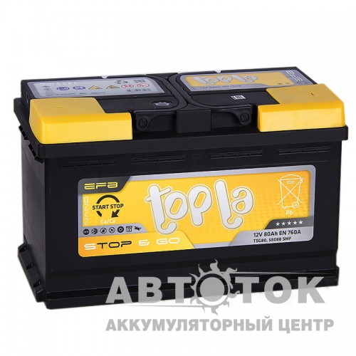 Автомобильный аккумулятор Topla EFB Stop-n-Go 80R 760A  112080 58088