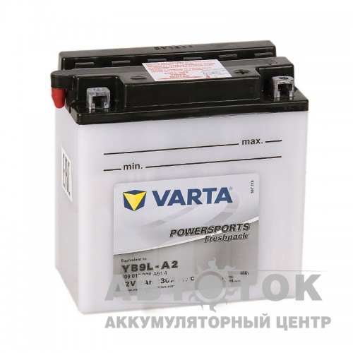 Автомобильный аккумулятор Varta FUNSTART Freshpack 9 Ач 80А 135x75x139 О.П. 509016008, YB9L-A2 сухозар.