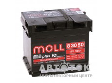 Автомобильный аккумулятор Moll M3plus 50R 420А 207х175х175