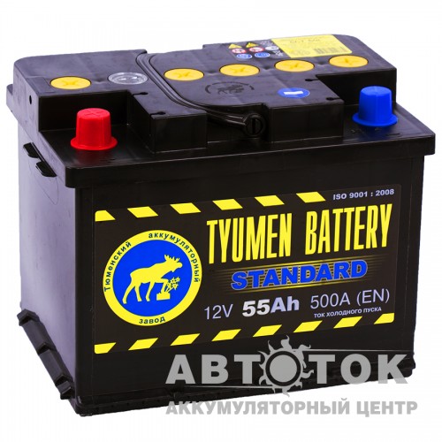 Автомобильный аккумулятор Tyumen  Standard 55 Ач П.П. 500A