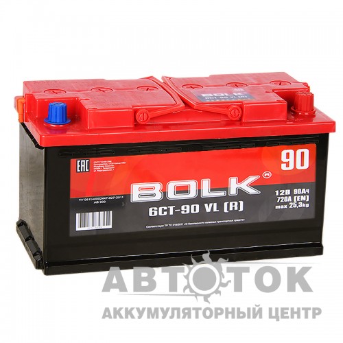 Автомобильный аккумулятор BOLK 90R 720A  AB900