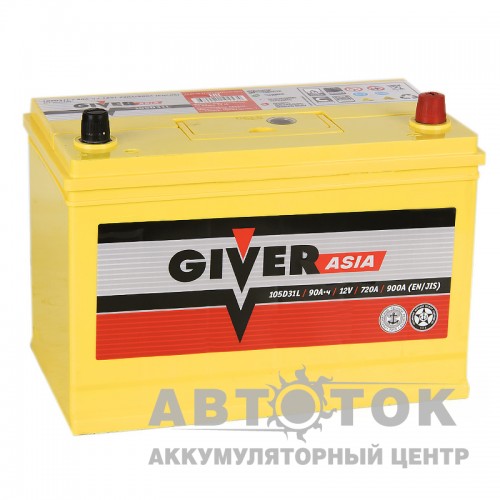 Автомобильный аккумулятор Giver 105D31L 90R 720A