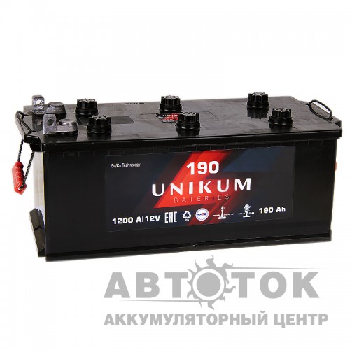 Автомобильный аккумулятор UNIKUM 190 рус болт 1200A