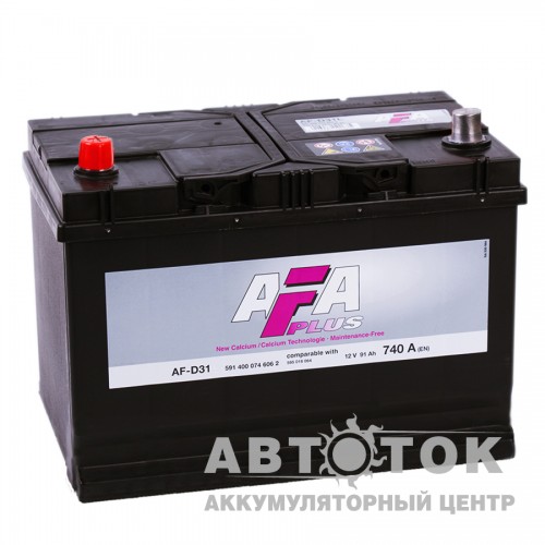 Автомобильный аккумулятор AFA Plus 91L 740A  AF-D31R