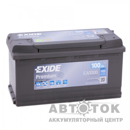 Автомобильный аккумулятор Exide Premium 100R 900А  EA1000