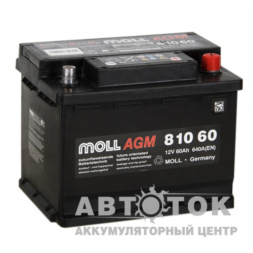 Автомобильный аккумулятор Moll AGM 60R Start-Stop 640A