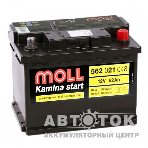 Автомобильный аккумулятор Moll Kamina Start 62R 520A