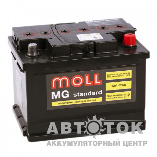 Автомобильный аккумулятор Moll MG Standard 62 SR 600A