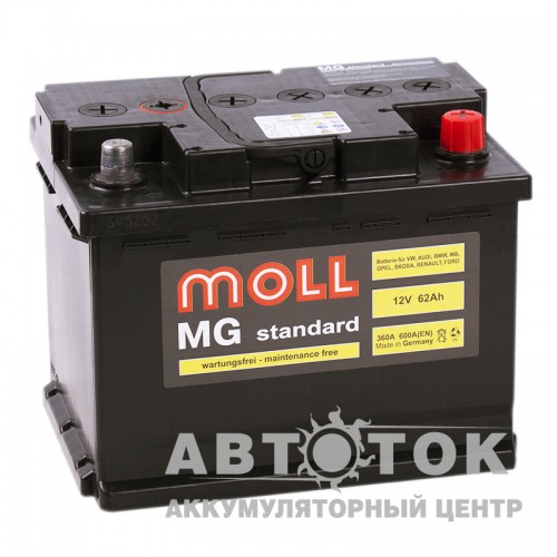 Автомобильный аккумулятор Moll MG Standard 62R 600A