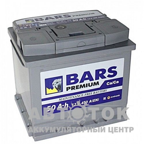 Автомобильный аккумулятор BARS Premium 50 о.п. 450А