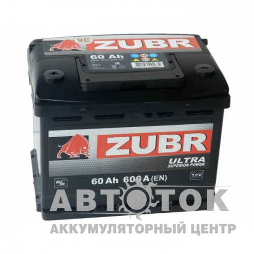 Автомобильный аккумулятор ZUBR Ultra 60L 600A