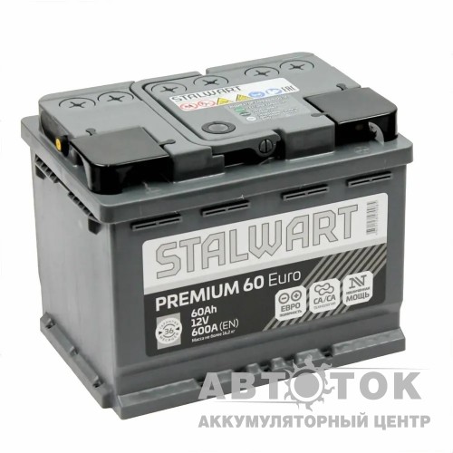 Автомобильный аккумулятор STALWART Premium 60 euro 600A